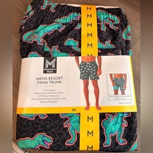 Members Mark Swim Trunks with Dinosaur Print